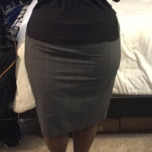 Herringbone pencil skirt